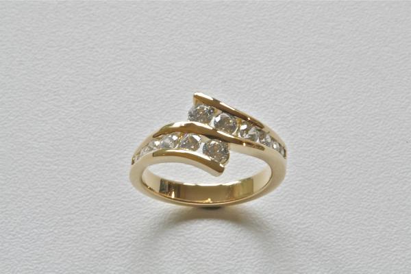 ring geelgoud met diamant